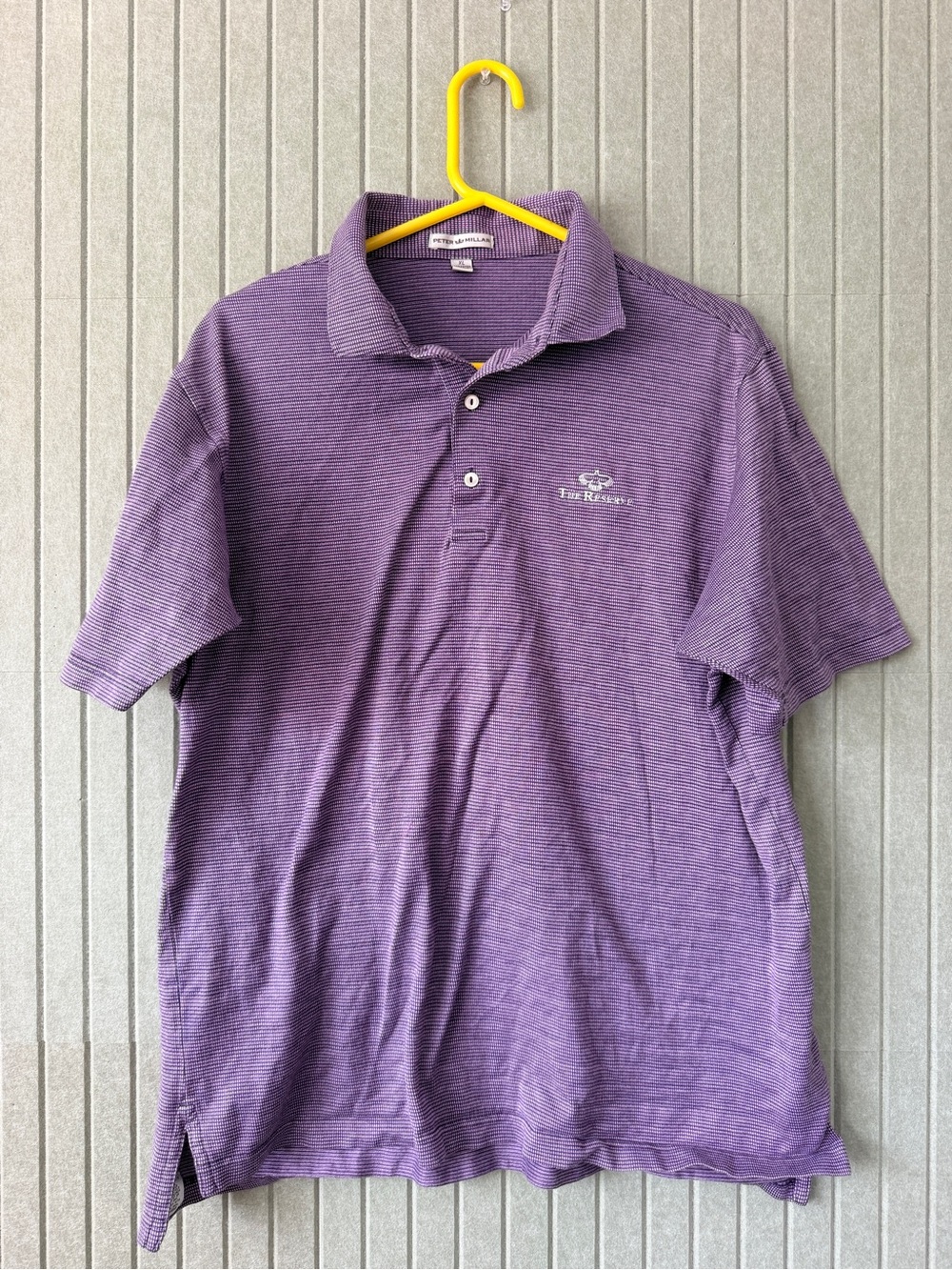 Peter Millar Purple Striped Polo
